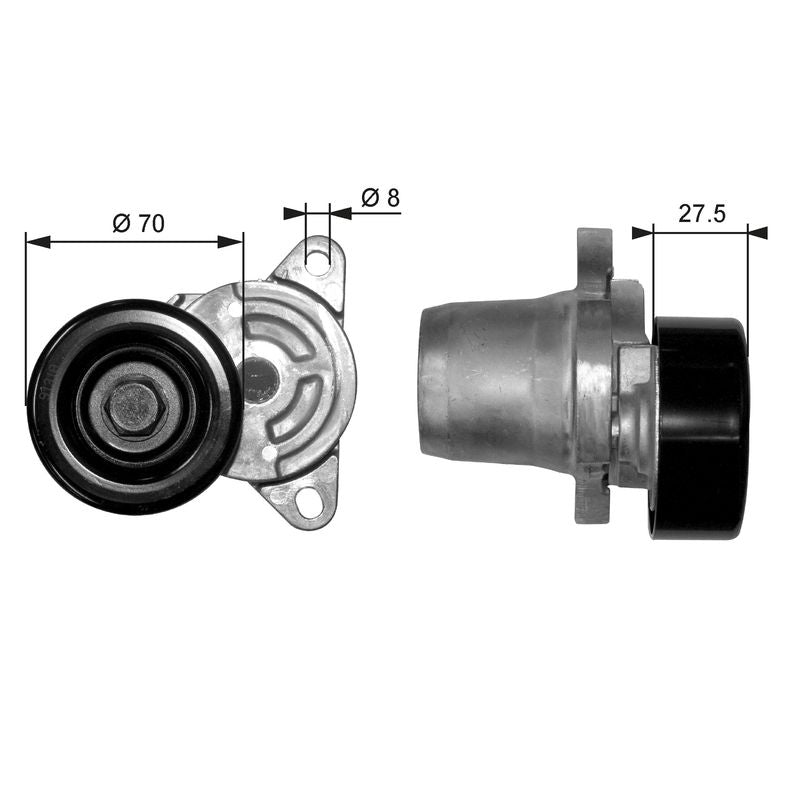 Gates T38454 Belt Tensioner, V-ribbed belt - 1