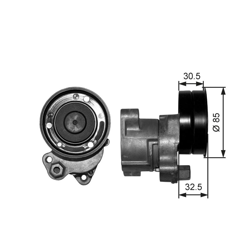 Gates T38572 Belt Tensioner, V-ribbed belt - 1