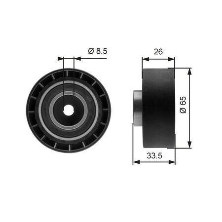 Gates T39057 Tensioner Pulley, V-ribbed belt - 1