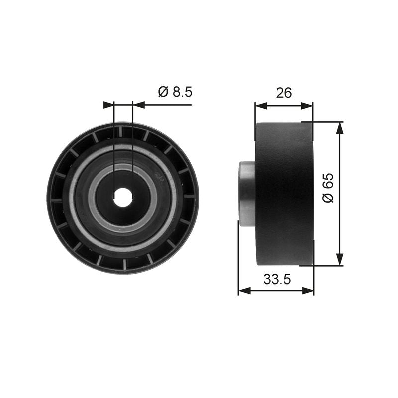 Gates T39057 Tensioner Pulley, V-ribbed belt - 1