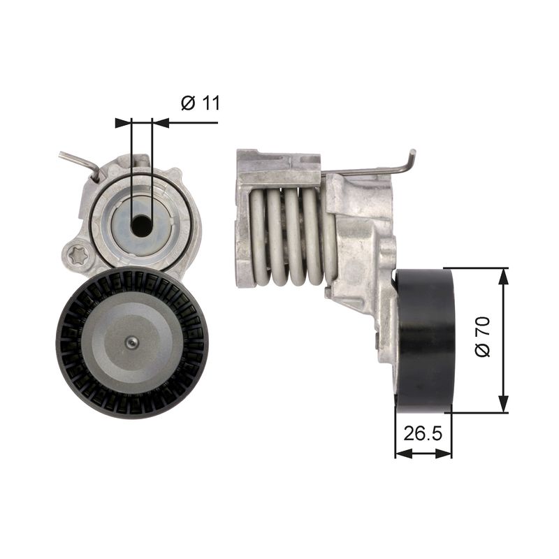 Gates T39115 Belt Tensioner, V-ribbed belt - 1