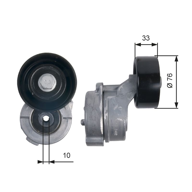 Gates T39134 Belt Tensioner, V-ribbed belt - 1