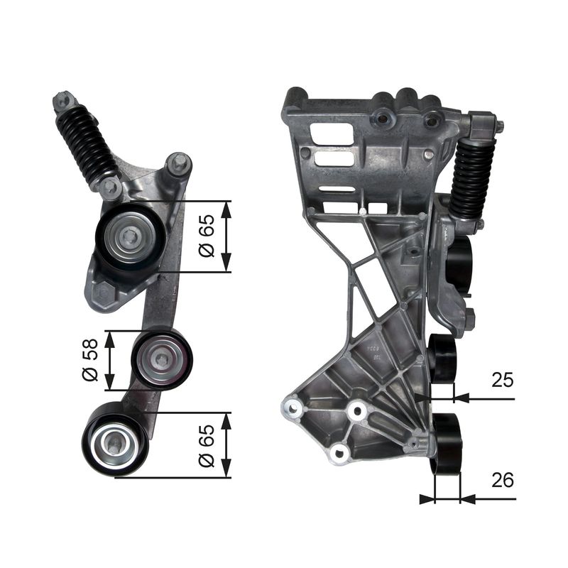 Gates T39136 Belt Tensioner, V-ribbed belt - 1