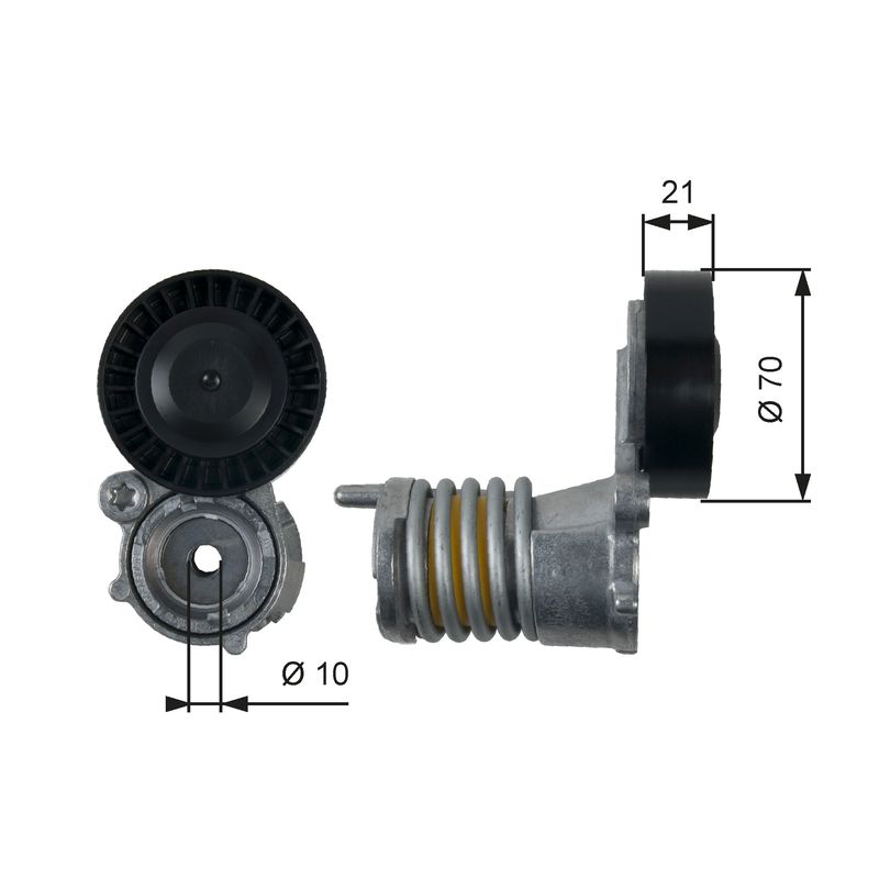 Gates T39157 Belt Tensioner, V-ribbed belt - 1