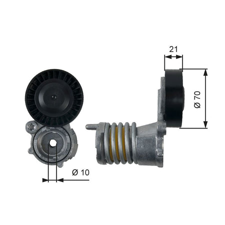 Gates T39157 Belt Tensioner, V-ribbed belt - 1