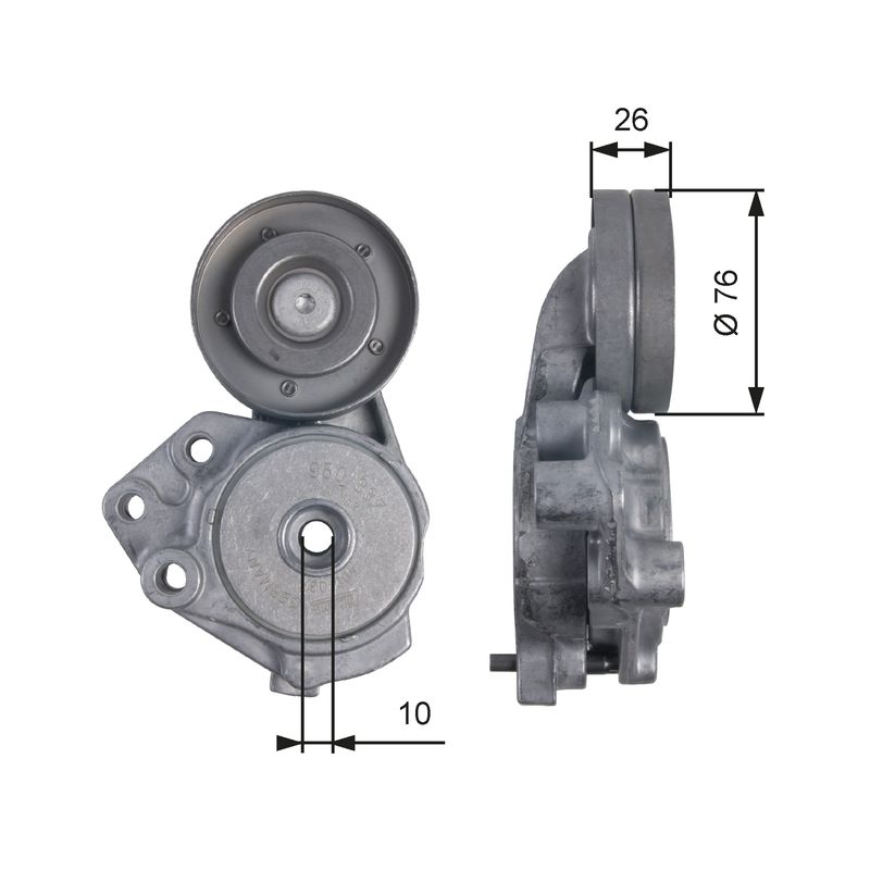 Gates T39173 Belt Tensioner, V-ribbed belt - 1