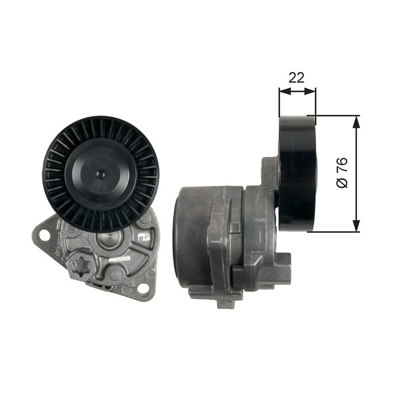 Gates T39217 Belt Tensioner, V-ribbed belt - 1