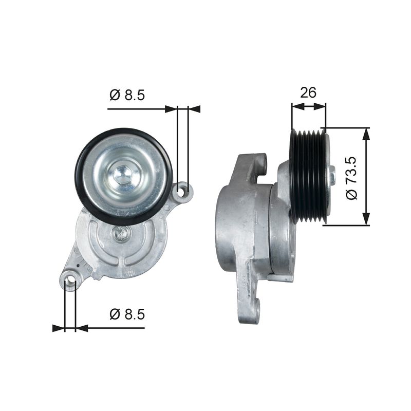 Gates T39279 Belt Tensioner, V-ribbed belt - 1