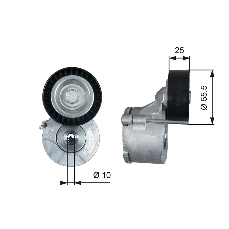 Gates T39281 Belt Tensioner, V-ribbed belt - 1