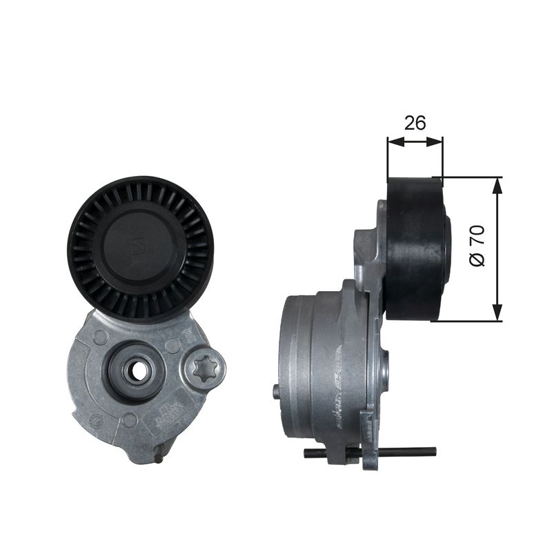 Gates T39333 Belt Tensioner, V-ribbed belt - 1