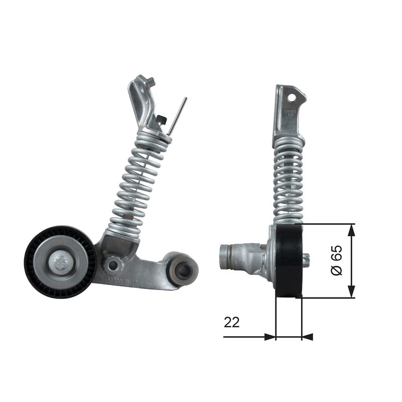 Gates T39373 Belt Tensioner, V-ribbed belt - 1
