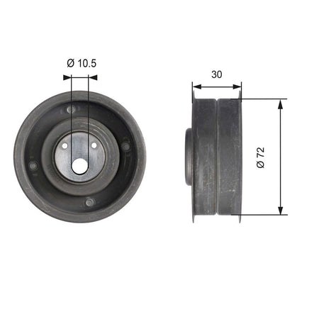 Gates T41080 Tensioner Pulley, timing belt - 1