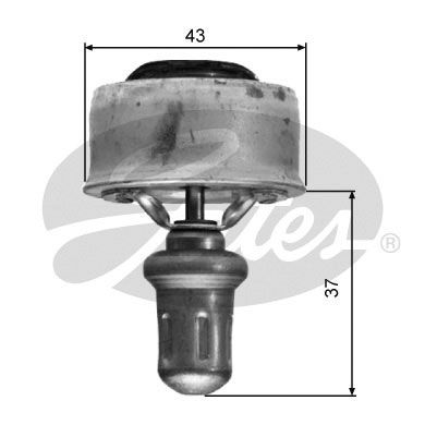Gates TH01489 Thermostat, coolant - 1