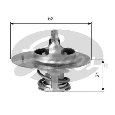 Gates TH03282G2 Thermostat, coolant - 1