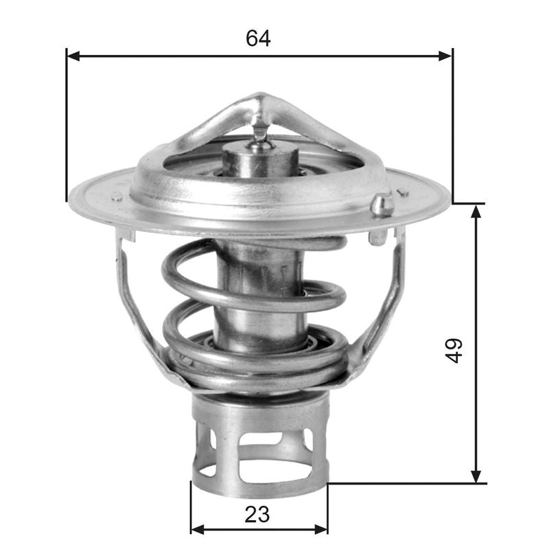 Gates TH04077 Thermostat, coolant - 1