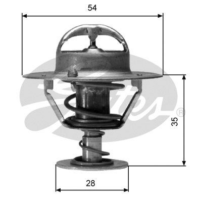 Gates TH04277G1 Thermostat, coolant - 1