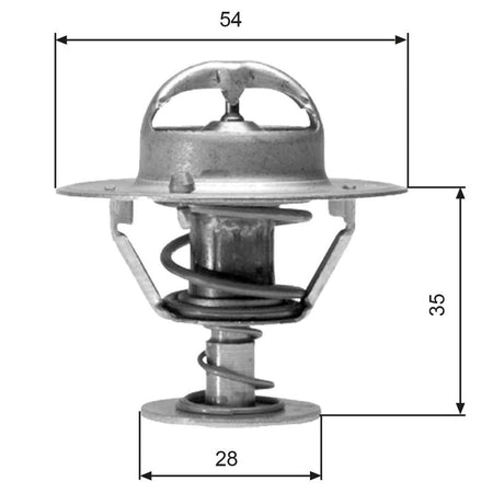 Gates TH04277 Thermostat, coolant - 1