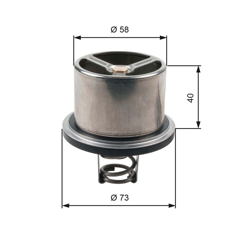 Gates TH07882 Thermostat, coolant - 1