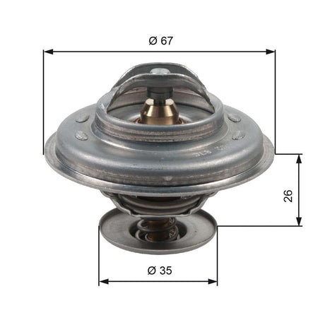 Gates TH11687G1 Thermostat, coolant - 1