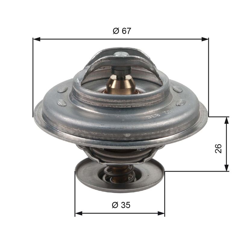 Gates TH11687G1 Thermostat, coolant - 1