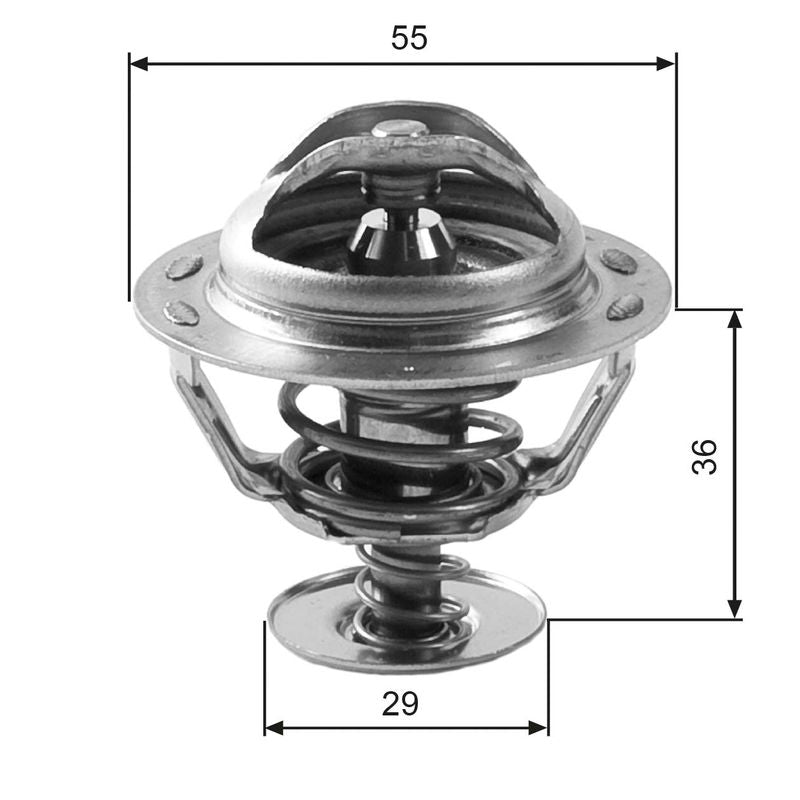 Gates TH12283G2 Thermostat, coolant - 1