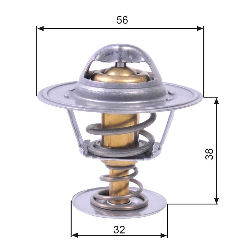 Gates TH13182G1 Thermostat, coolant - 1