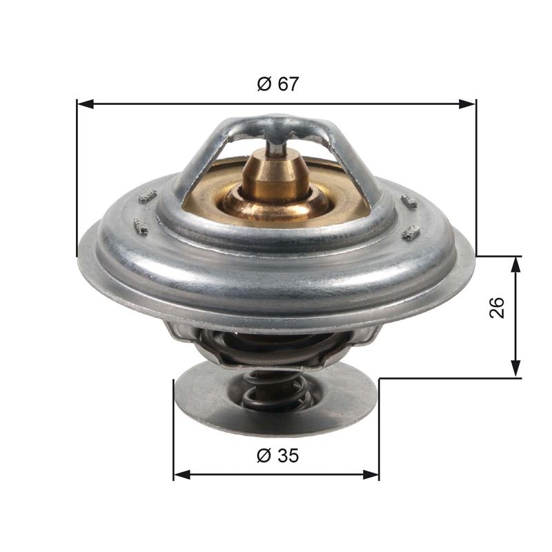 Gates TH13287G1 Thermostat, coolant - 1