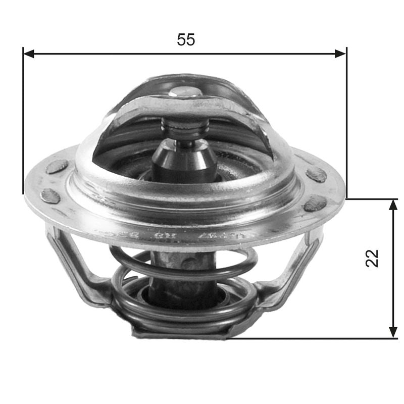 Gates TH13783G1 Thermostat, coolant - 1