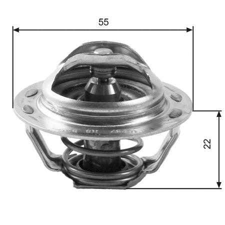 Gates TH13783G1 Thermostat, coolant - 1