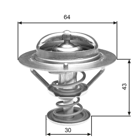 Gates TH27078G1 Thermostat, coolant - 1