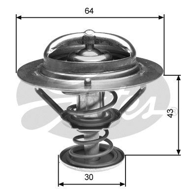 Gates TH27082G1 Thermostat, coolant - 1