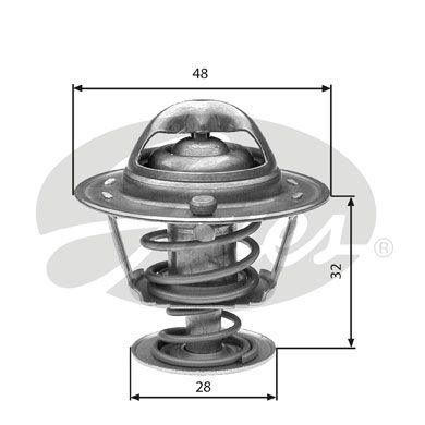 Gates TH32576G1 Thermostat, coolant - 1