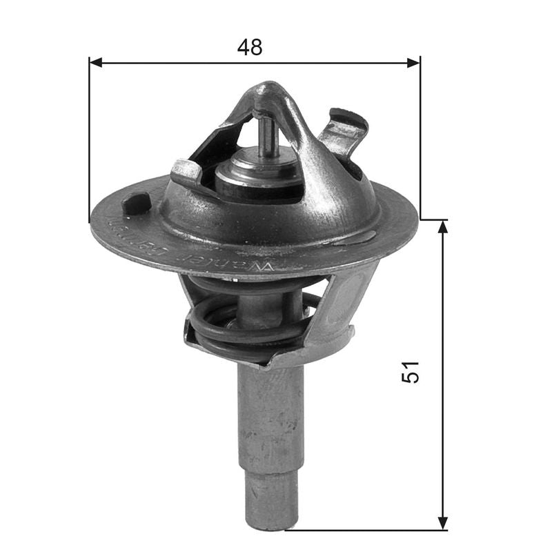 Gates TH38490G1 Thermostat, coolant - 1