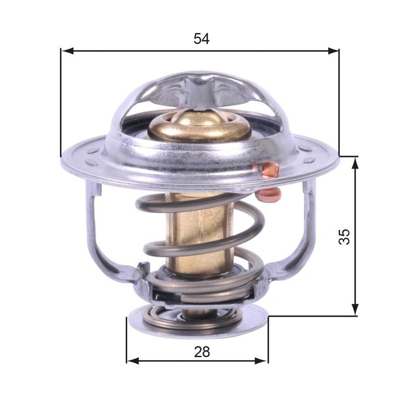 Gates TH43880G1 Thermostat, coolant - 1