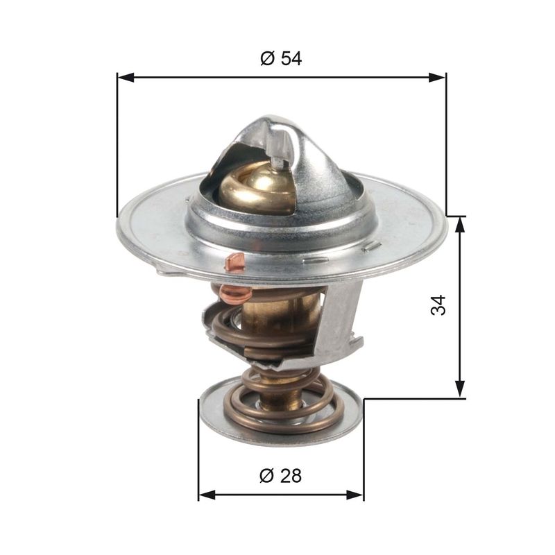 Gates TH47685G1 Thermostat, coolant - 1