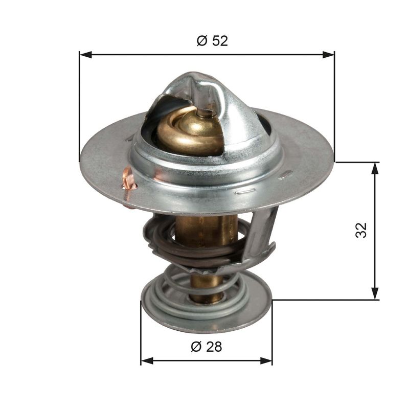 Gates TH50292G1 Thermostat, coolant - 1