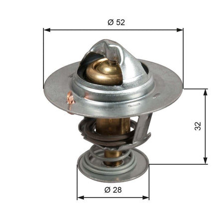Gates TH50292G1 Thermostat, coolant - 1