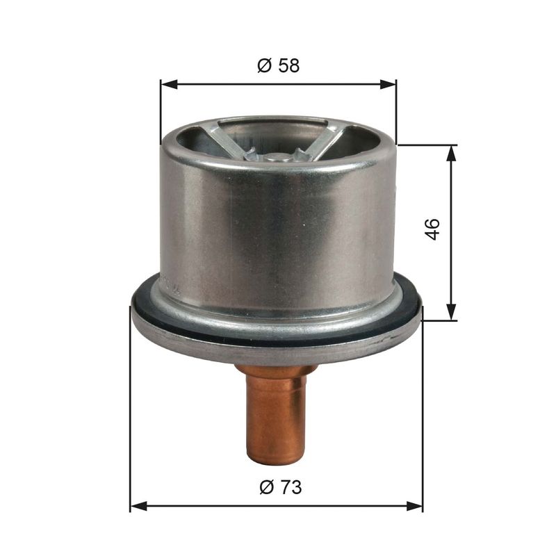Gates TH51287G1 Thermostat, coolant - 1