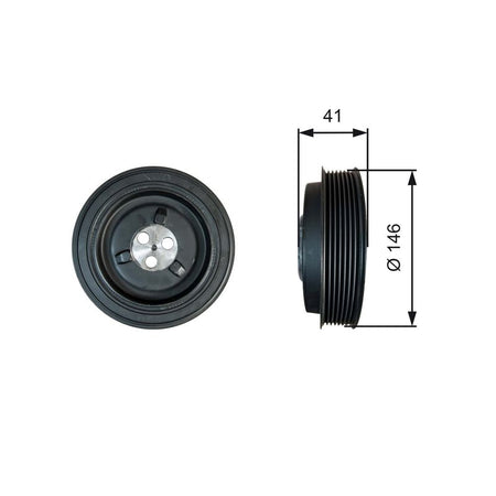Gates TVD1134 Belt Pulley, crankshaft - 1