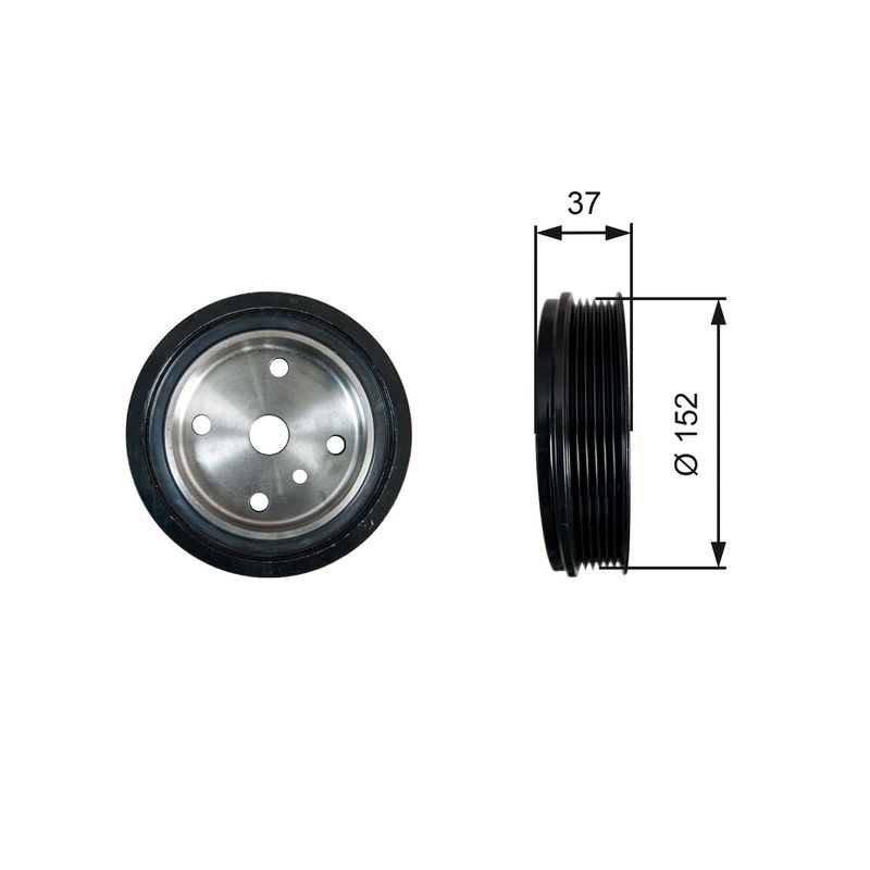 Gates TVD1137 Belt Pulley, crankshaft - 1