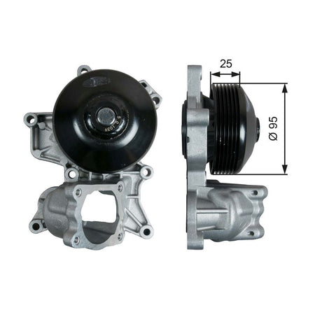 Gates WP0121 Water Pump, engine cooling - 1