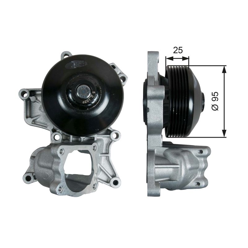 Gates WP0121 Water Pump, engine cooling - 1