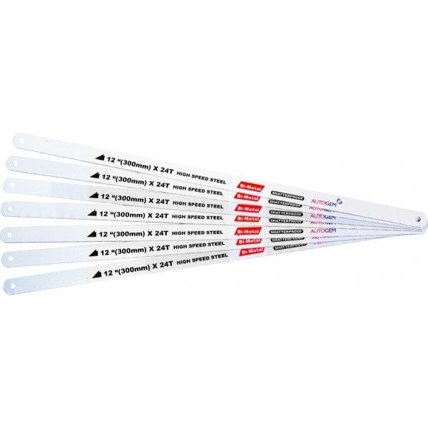 24TPI Hacksaw Blades 12 Inches - Pack of 10