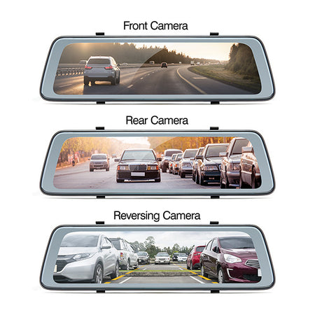 NEW- Road Angel Halo View 2 Rear View Mirror and Dash Cam with 10in. Touch Screen & Dual Parking Mode - USB Type C