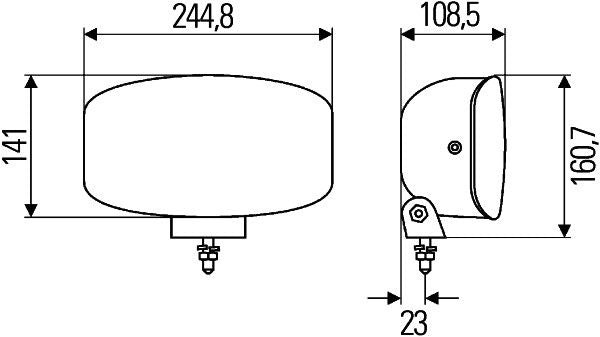 Hella 1FE008773-041 High Beam Headlight - 2