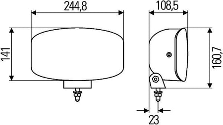 Hella 1FE008773-041 High Beam Headlight - 2