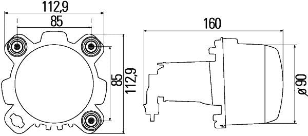 Hella 1ML247042-167 Headlight - 3