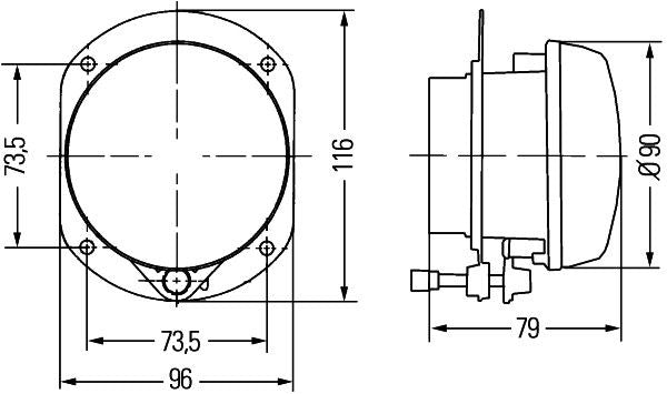 Hella 1N0009295-041 Front Fog Light - 2