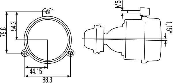 Hella 1NL007186-047 Front Fog Light - 2