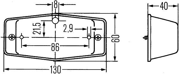 Hella 2BM001321-001 Auxiliary Direction Indicator - 2